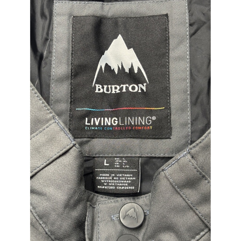 Burton Living Lining Gray Cargo Snowboard Pants Mens Large Ski Outdoor CA 26902 - Picture 5 of 8